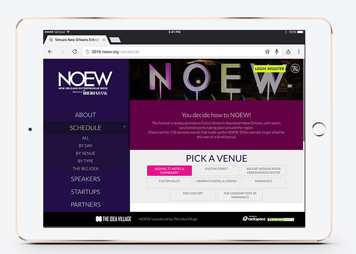 NOEW 2016 events by venue